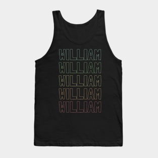 William Name Pattern Tank Top